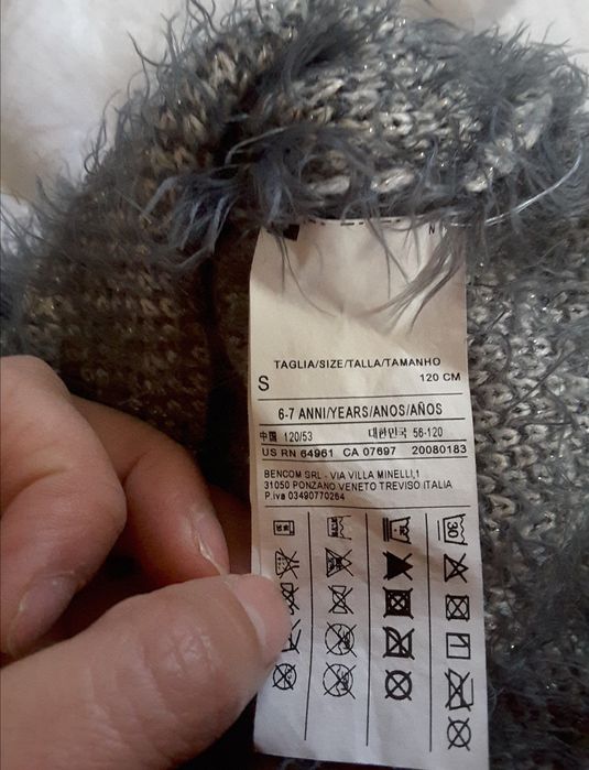 Camisola malha BENETTON  - 6/7 anos