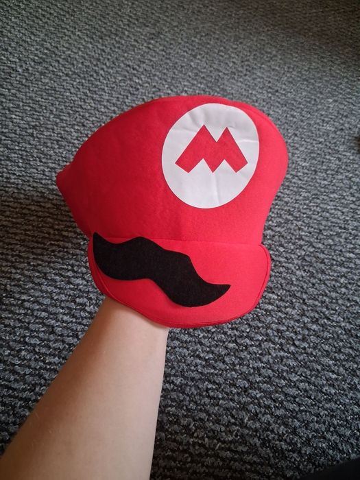 Czapka z wąsami Super Mario przebranie
