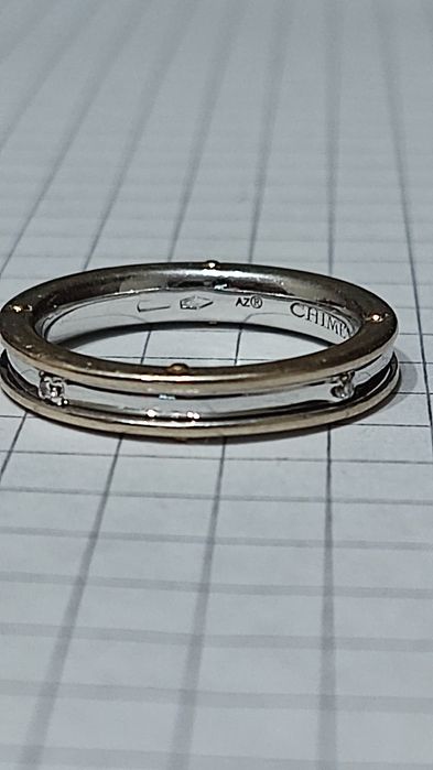 Золота каблучка, з діамантами, CHIMENTO, 750 проба.