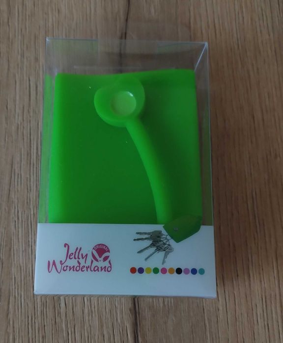 Nowe silikonowe etui na klucze Jelly Wonderland, kolor Zielony.