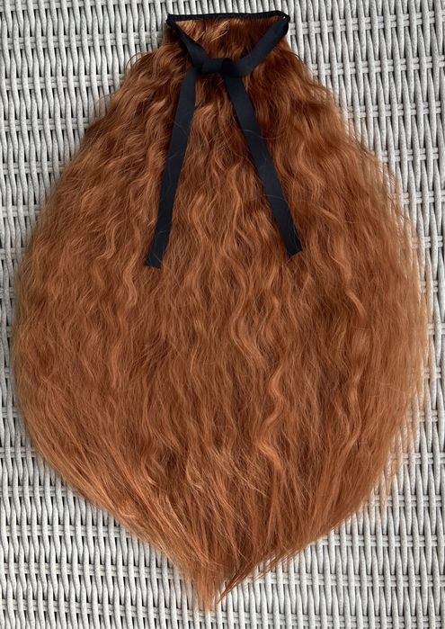 Premium Ultra włosy doczepiane, rudy kucyk, treska 307.