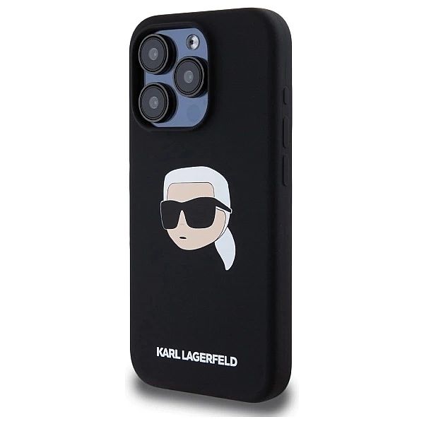 Etui Karl Lagerfeld Silicone Karl Head Print MagSafe na iPhone 15 Pro