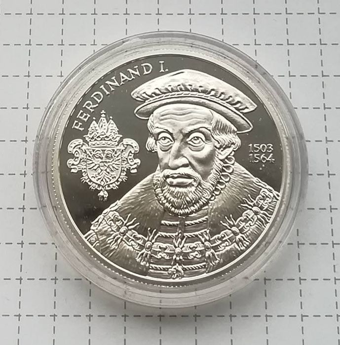 Австрія 20 євро 2002р. Фердинанд l . СРІБЛО. ПРУФ. Сертифікат