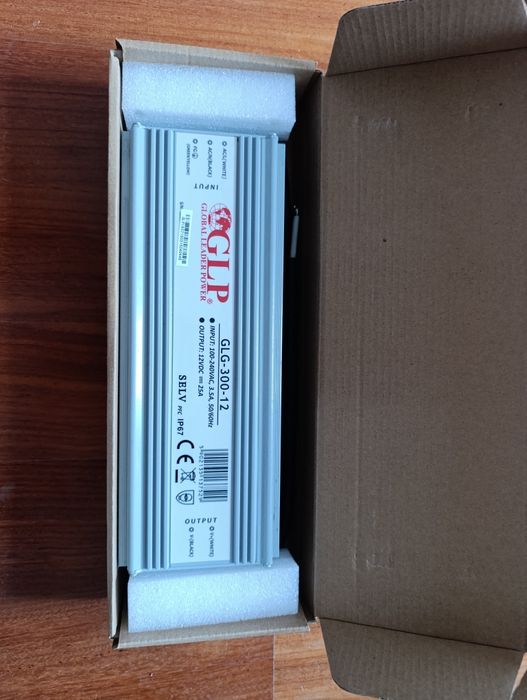 Zasilacz do ledow RGBW,  GLP, hermetyczny GLG-300-12, IP67,