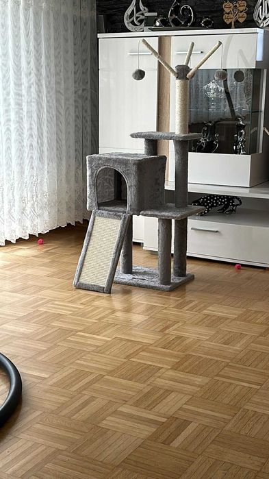 Drapak wysoki dla kota domek drzewko do drapania legowisko