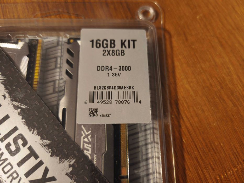 Crucial Ballistix Sport LT DDR4-3000 16 GB (2x8GB) BLS2K8G4D30AESBK