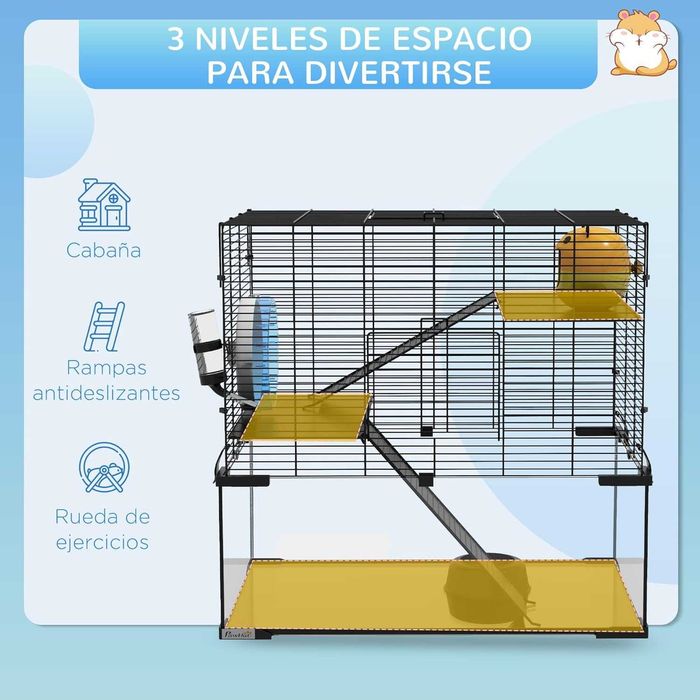 Gaiola Hamster 70cm altura - NOVAS