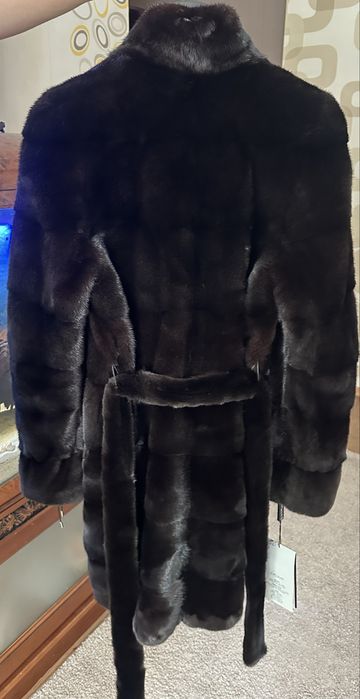 Норковая шуба поперечка blackglama Lanzokas s-m