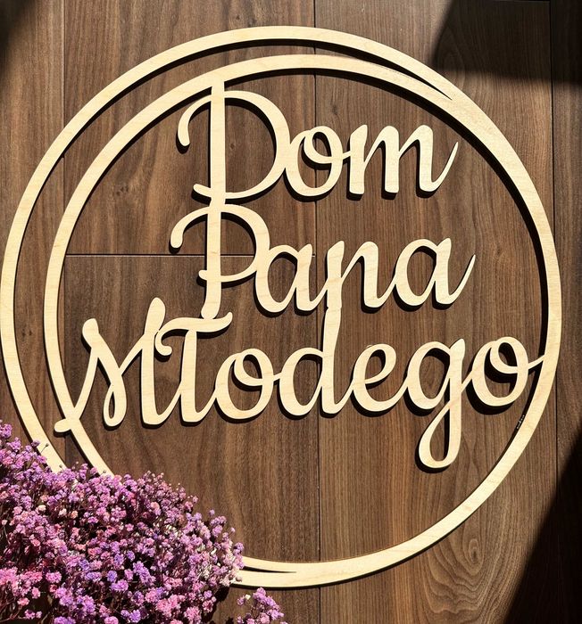 Napis Dom Pana Młodego 47 cm