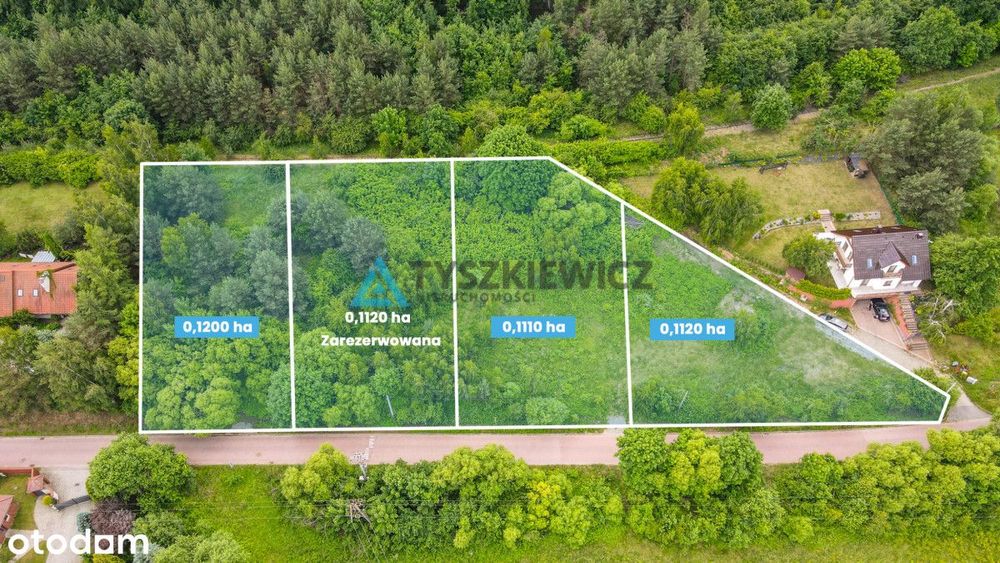 Narożna działka tuż przy Pruszczu Gd.  (1120 m²) - View 3