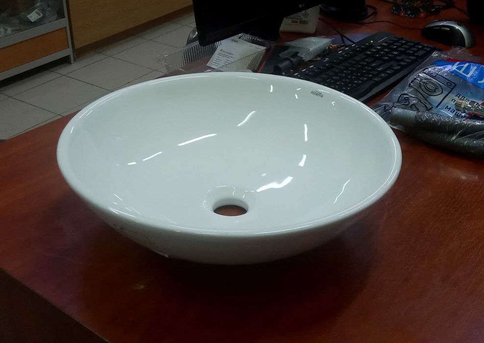 Круглий накладний умивальник Alterna Iris 41×12,5