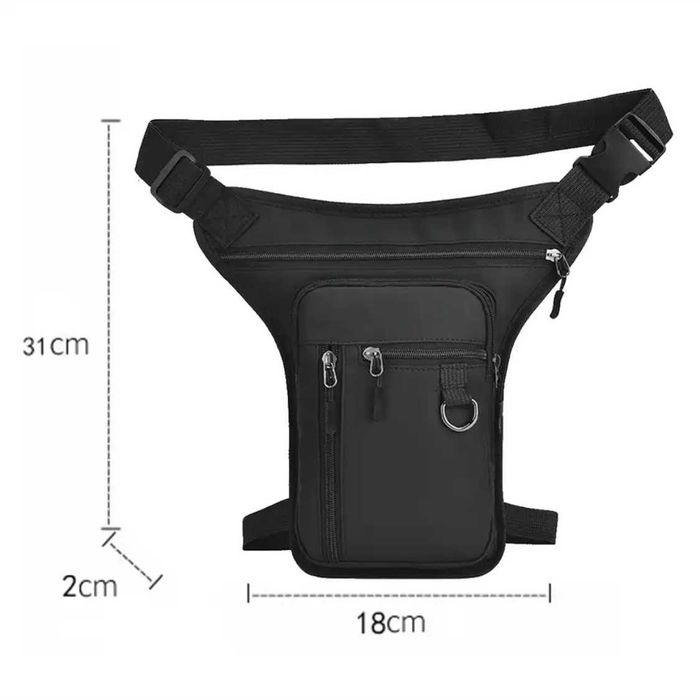 Bolsa de Perna e Cintura Impermeável para Moto - Design Fino Compacto