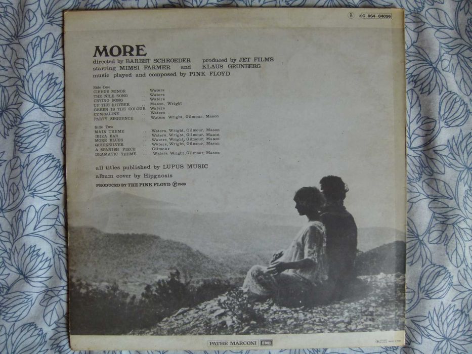 Lp vinil 33 rpm Pink Floyd More ano 1969