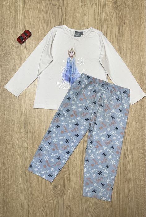 Хлопковая новогодняя пижама Анна&Эльза для девочки 3-4 года