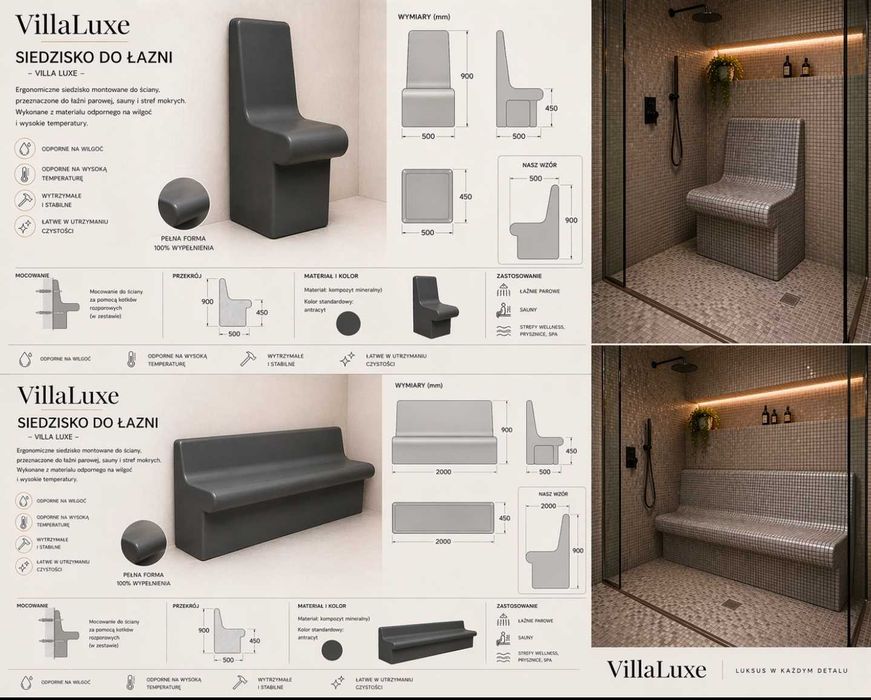 Siedzisko do łazienki / prysznica / sauny, SPA & Wellness
