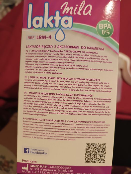 Ręczny laktator Mila  Simed