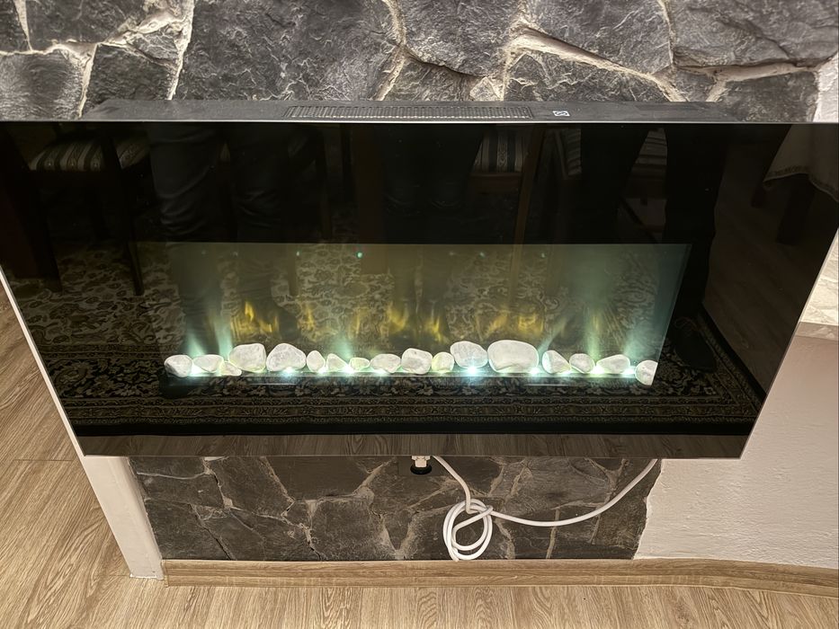 Kominek na święta! Biokominek elektryczny Vancouver AJ145 lampy LED