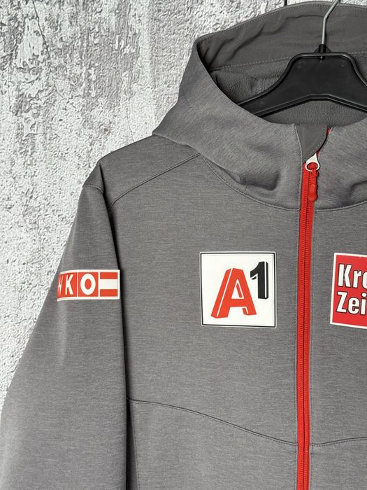 Софтшел куртка з капюшоном Schoffel Austria Ski Team Audi A1 Kronen Zeitung Racing сіра
