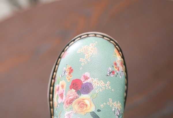 Botas n.25 menina flores com pelinho