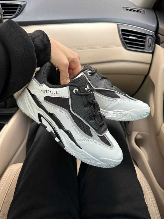 Кросівки Adidas Niteball II Classic White/Black premium