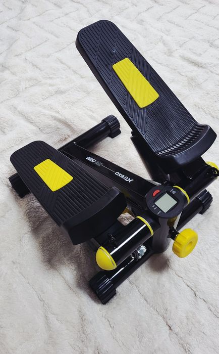 Тренажер Степпер для фітнесу TREXO TRX-FS100 фітнес-степпер з еспандер