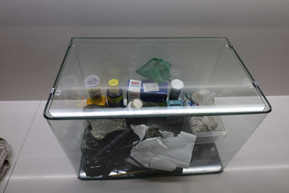 Aquário - conjunto completo com tampa