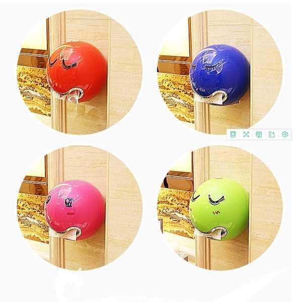 Suporte para papel higiénico criativo com emoções.