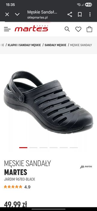 Męskie sandały klapki chodaki Martes 44