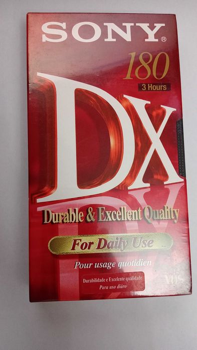 Cassete VHS Sony DX 180 Minutos