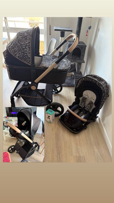 Carrinho mysa Chicco edição limitada +ovo+ base isofix 360 + alcofa + adaptadores