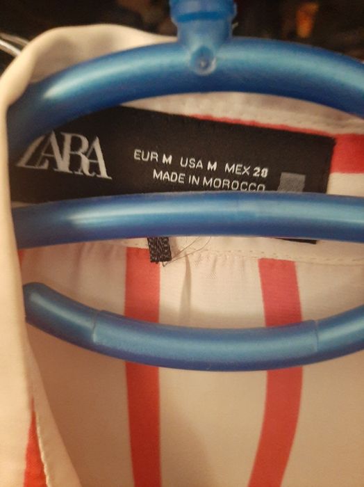 Camiseiro ZARA, às riscas, made in Morocco