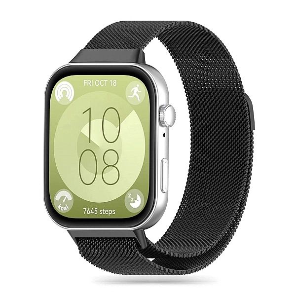 Pasek Tech-Protect MilaneseBand na Huawei Watch Fit 3 - czarny
