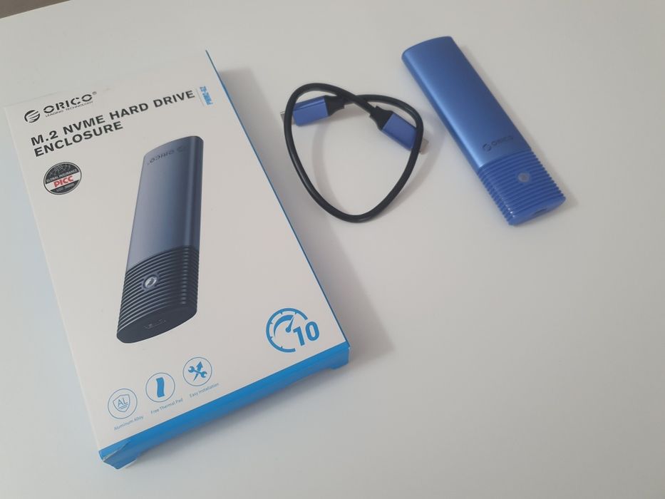 Obudowa orico  do dysku m.2 NVMe (USB-C) działa też dysk M.2