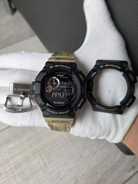 Casio G-Shock GW-9300DC-1 Mudman Carbon Fiber Multiband6 Dodatkowo Bezel Czarna Szlufka Sprzączka