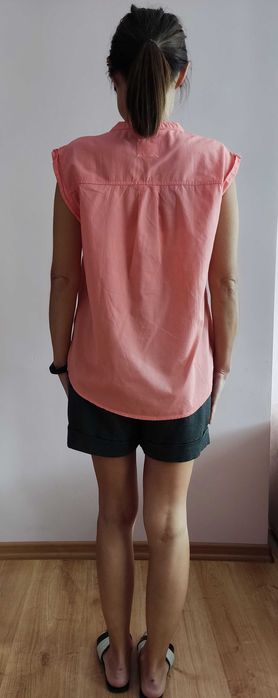 Koralowa koszulowa cienka bluzka, Clockhouse rozmiar M/L