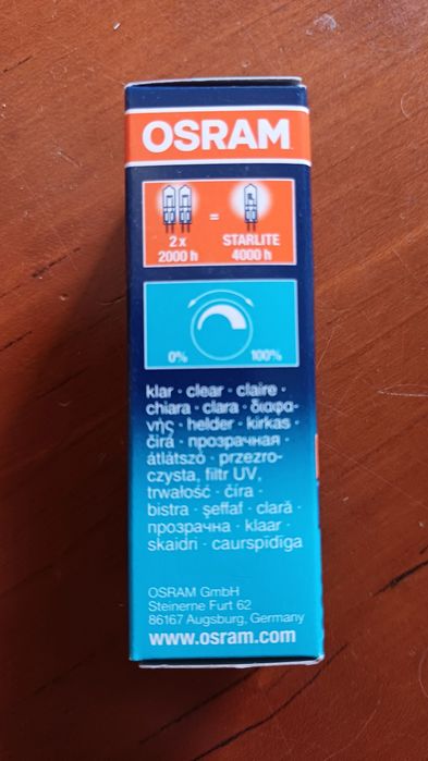 Lâmpadas NOVAS osram starlite halogen 20w