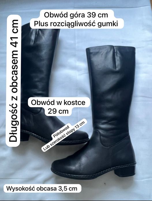 Kozaki buty rieker skorzane 38