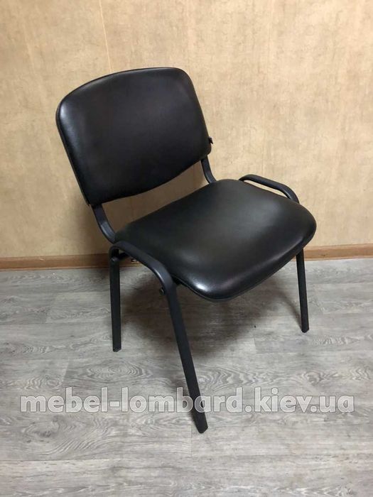Стул офисный "ИСО" "Черный" кожзам бу