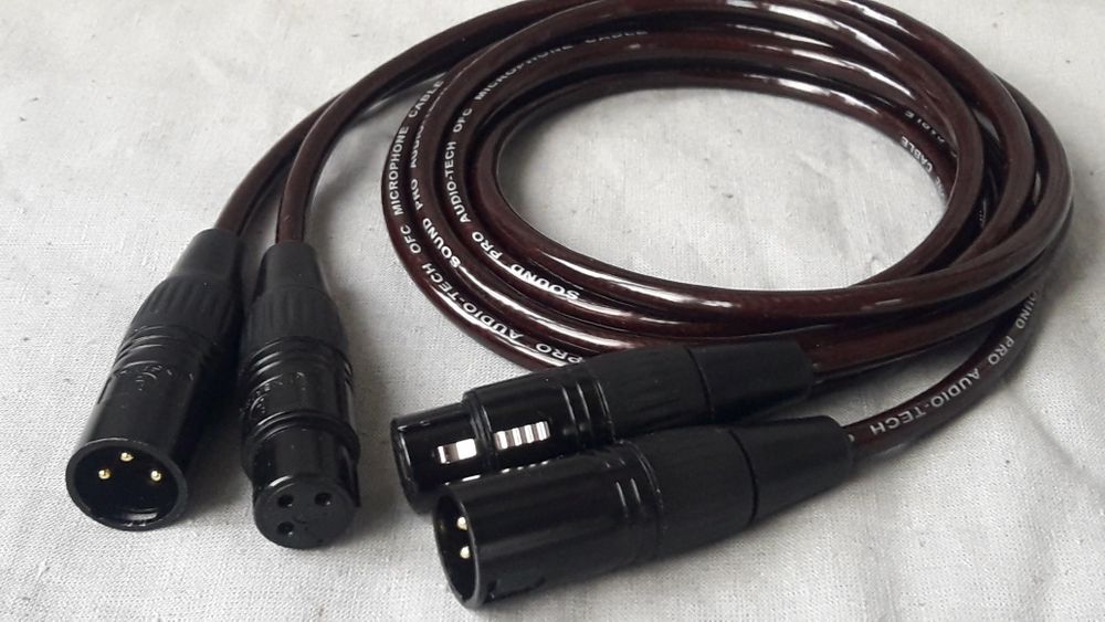 Серебро / фторопласт / медь. Межблочный кабель 2RCA - 2RCA.