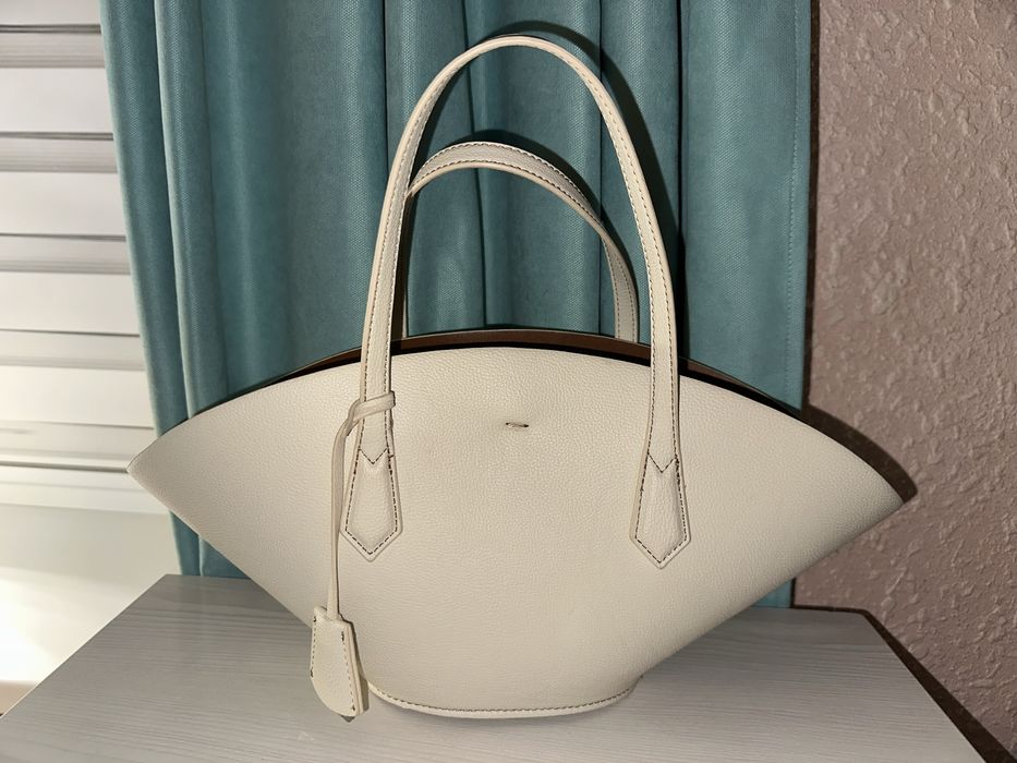 Сумка zara бежева/біла