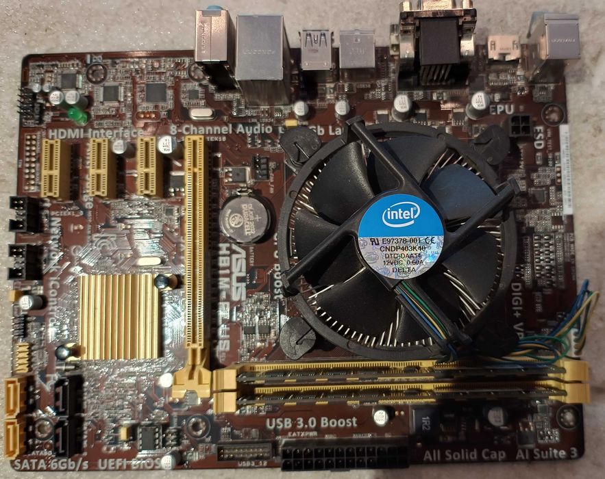 płyta główna + procesor i3 (4 generacja) + 2x4GB ram=8GB +gratis