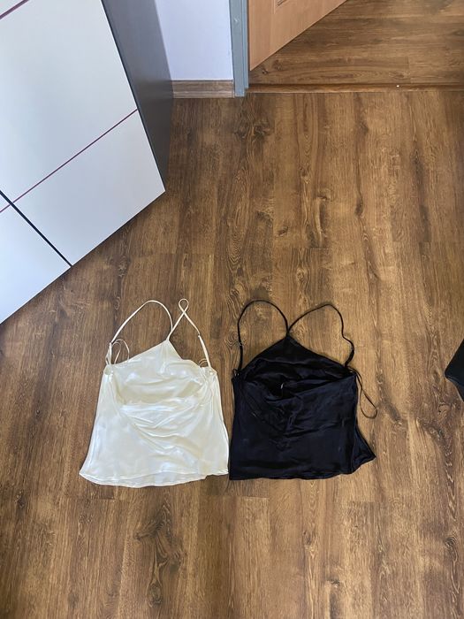 Zestaw 2 Topy Bershka S wiązanie viral coquette hit lato