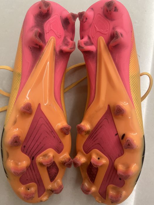 Chuteiras Puma Ultra Match FG/AG laranja tamnho 42