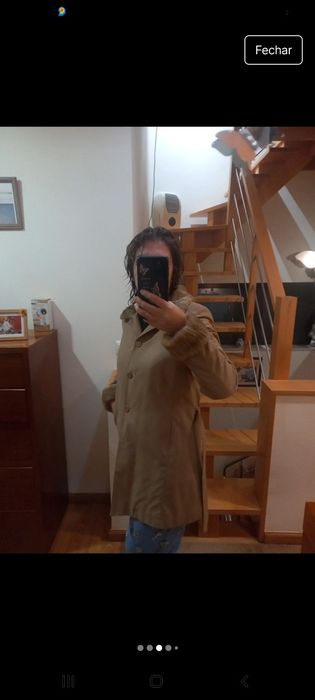 Casaco acolchoado com pelo sintetico