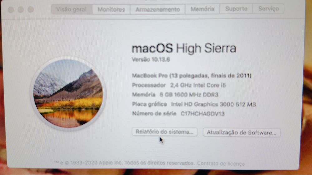 Macbook  pro 13.  8g512