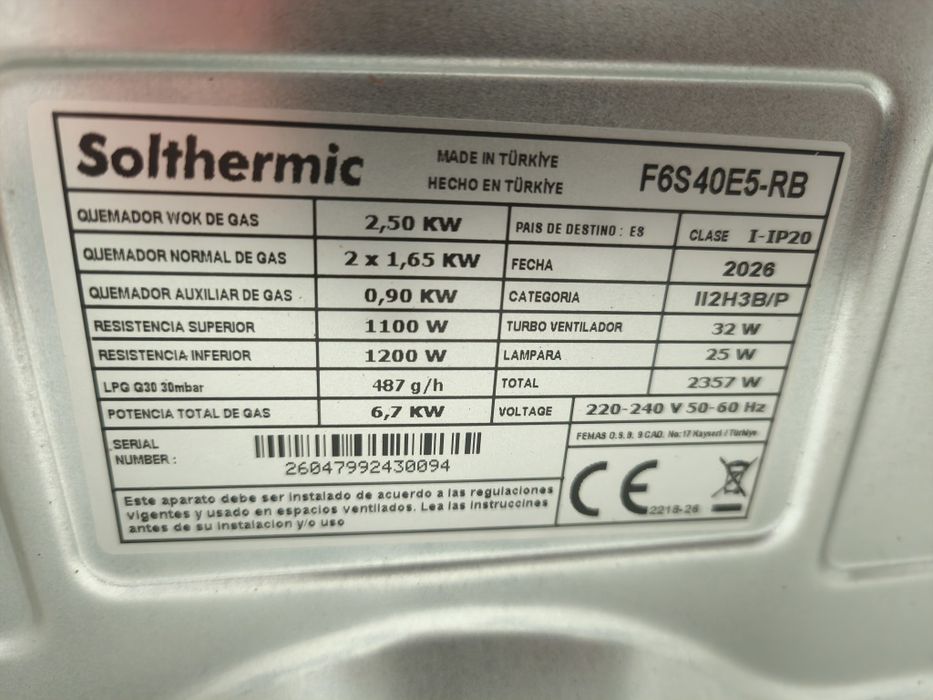fogão misto vintage novo  solthermic