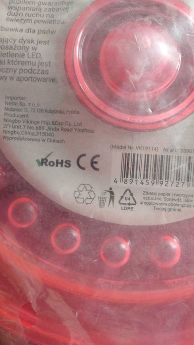 frisbee dla psa dysk z lampką led