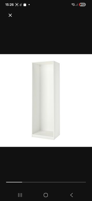 Obudowa i 6 półek  pax 75x35x236 białe