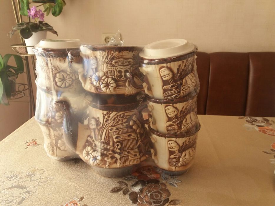 Чайный сервиз в народном стиле, хорош на подарок