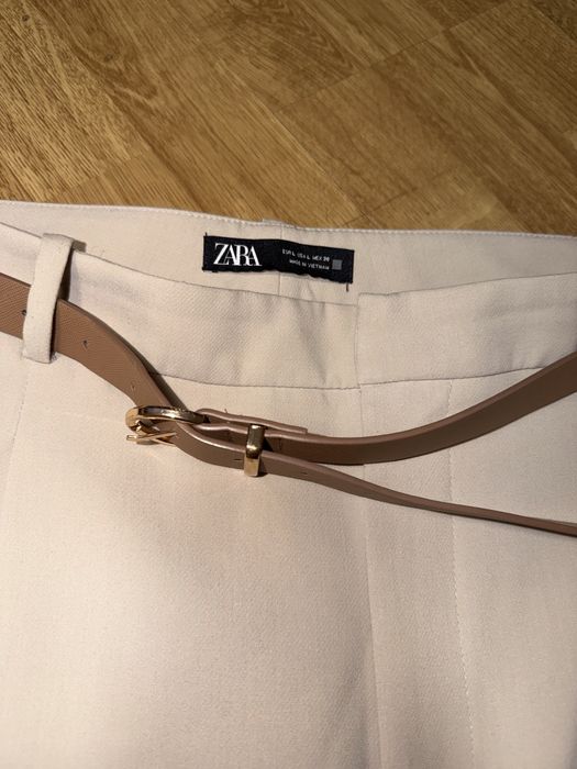 Бежеві штани брюки Zara з ременем